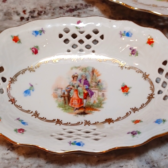 Set of 2 Schumann Bavaria 7" small Plates, Fine Porcelain Made in Germany - Picture 12 of 16